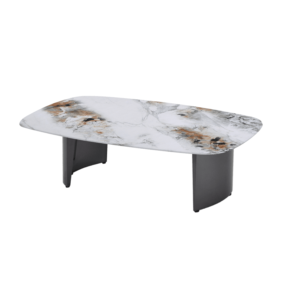 LUA – Mix & Match Marble Coffee Table with Stainless Steel Leg (1500mm x 700mm)