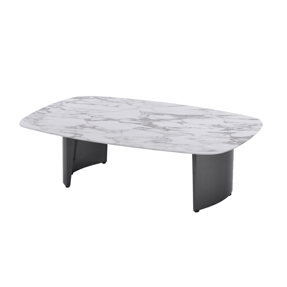 LUA – Mix & Match Marble Coffee Table with Stainless Steel Leg (1.2mx0.7m)