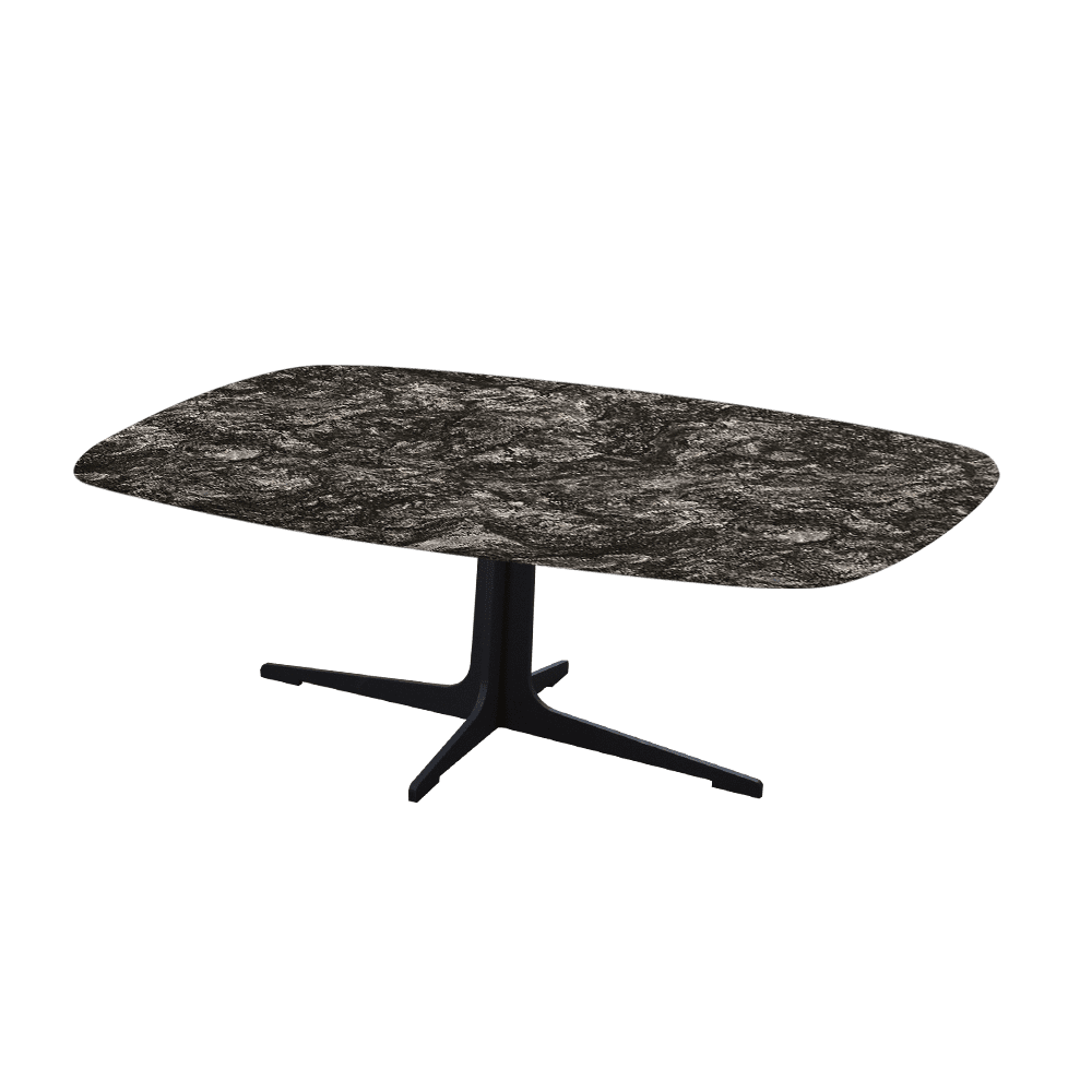 TARINA – Mix & Match Marble Coffee Table with Black Metal Leg (1200mm x 700mm)