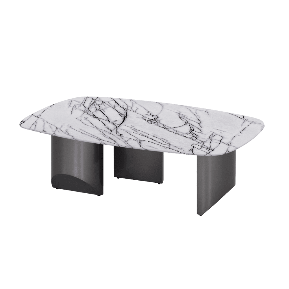 NOA – Mix & Match Marble Coffee Table with Stainless Steel Leg (1200mm x 700mm)