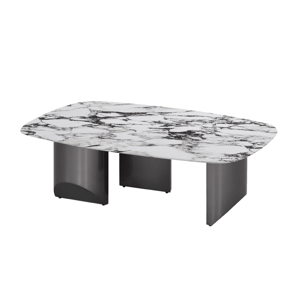 NOA – Mix & Match Marble Coffee Table with Stainless Steel Leg (1200mm x 700mm)