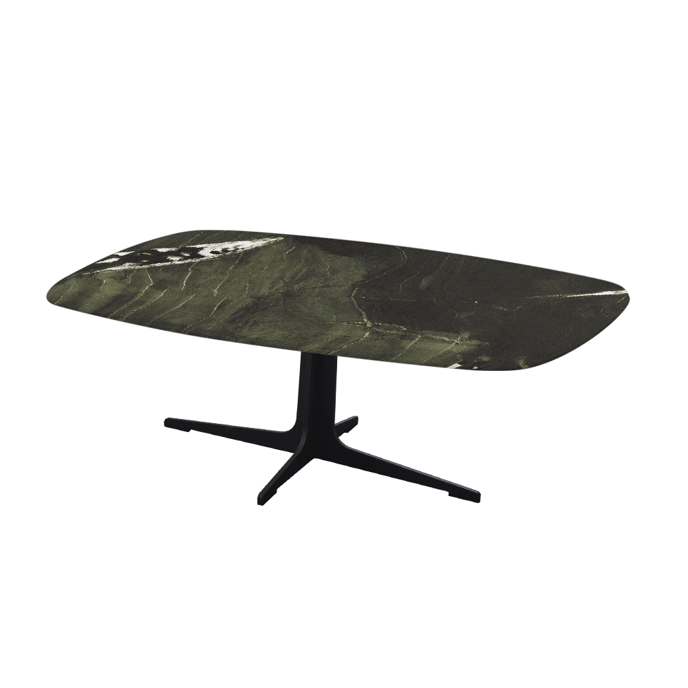 TARINA – Mix & Match Marble Coffee Table with Black Metal Leg (1200mm x 700mm)