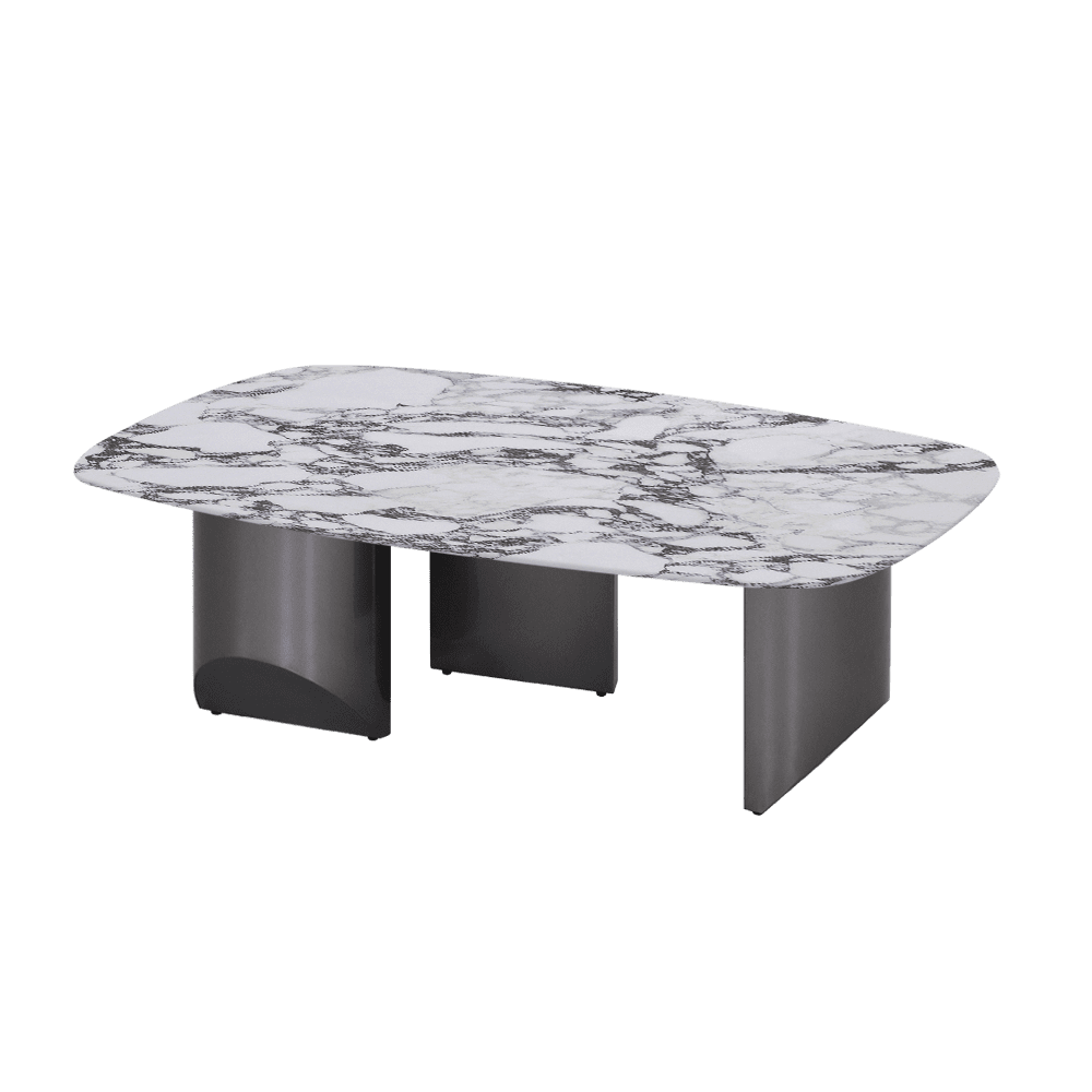 NOA – Mix & Match Marble Coffee Table with Stainless Steel Leg (1200mm x 700mm)