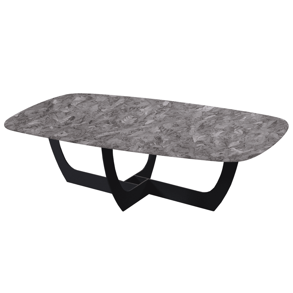 VIENNA – Mix & Match Marble Coffee Table with Black Metal Leg (1400mmx800mm)