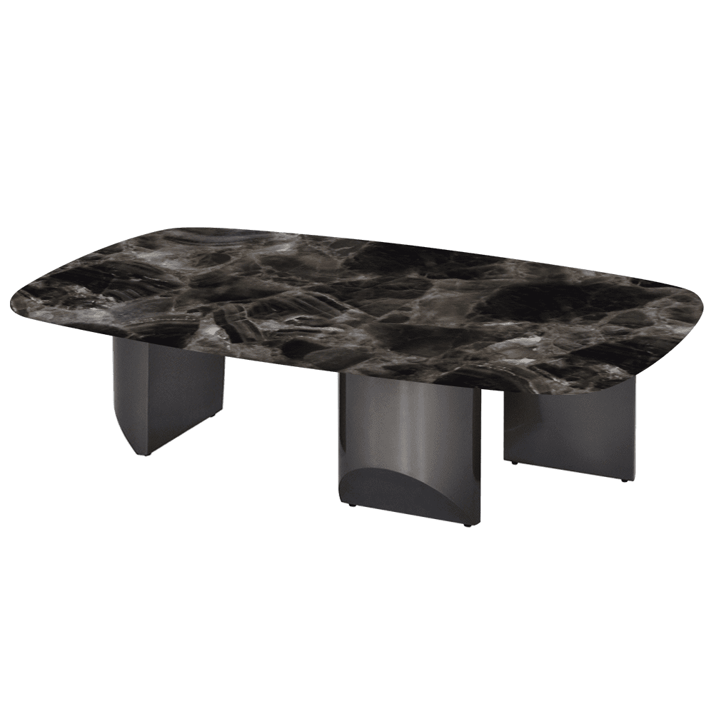 NOA – Mix & Match Marble Coffee Table with Stainless Steel Leg (1400mm x 800mm)