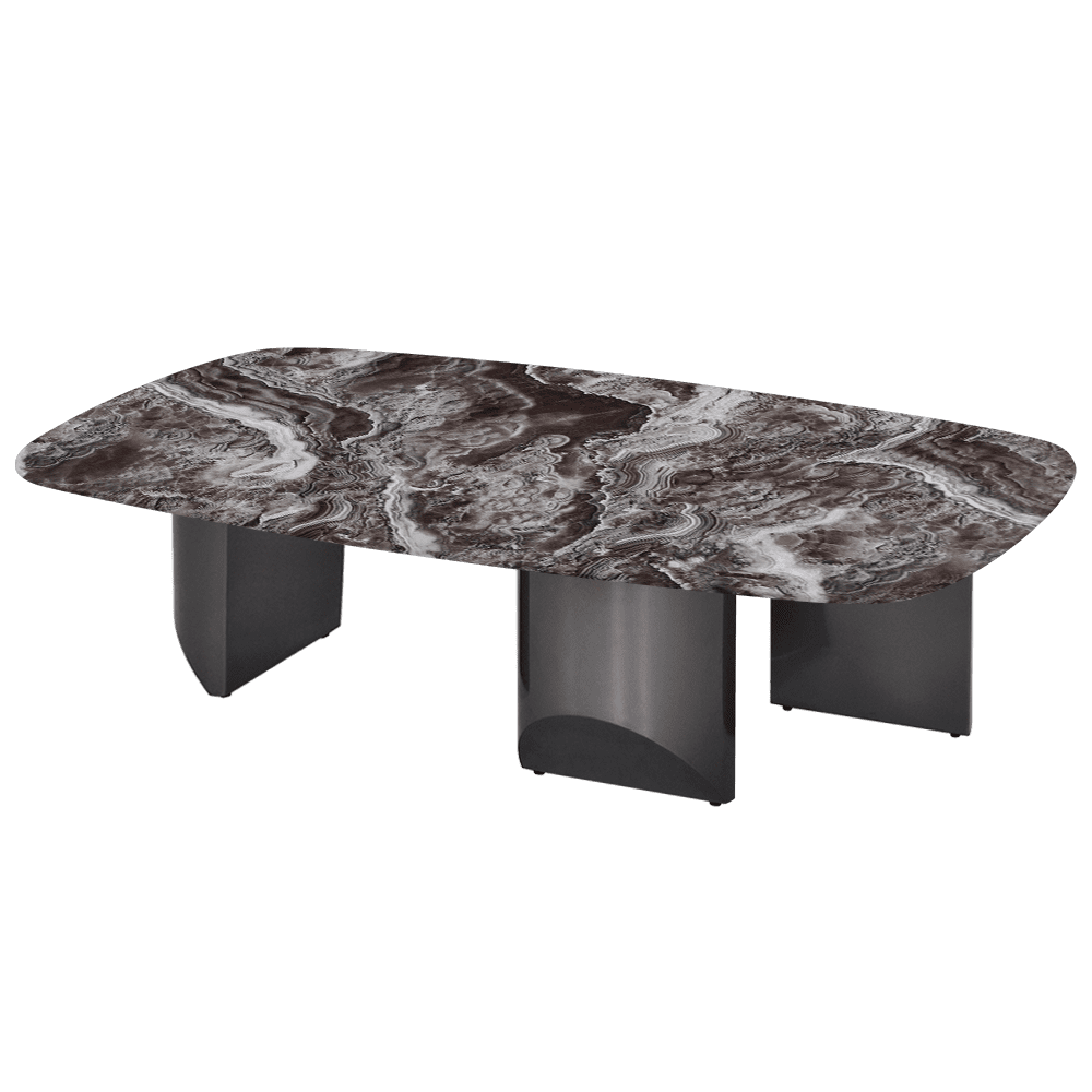 NOA – Mix & Match Marble Coffee Table with Stainless Steel Leg (1400mm x 800mm)
