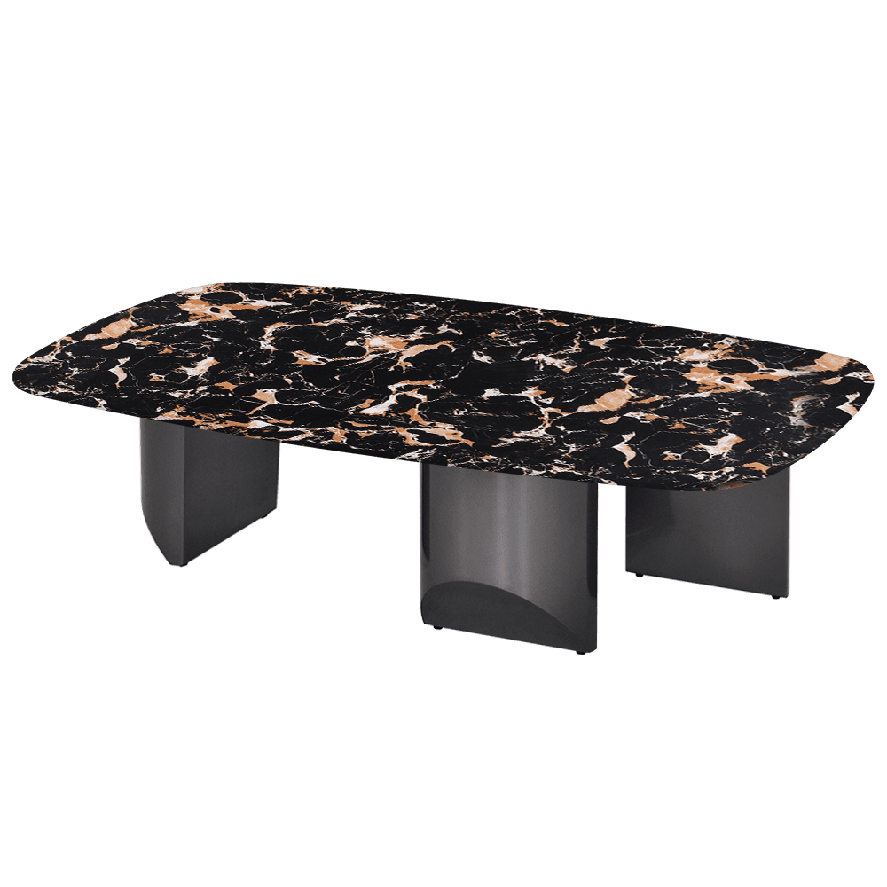 NOA – Mix & Match Marble Coffee Table with Stainless Steel Leg (1400mm x 800mm)