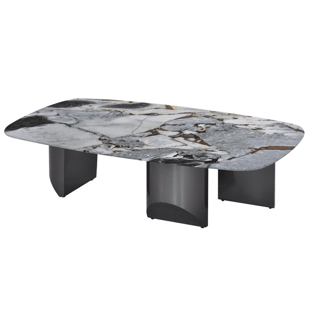 NOA – Mix & Match Marble Coffee Table with Stainless Steel Leg (1400mm x 800mm)