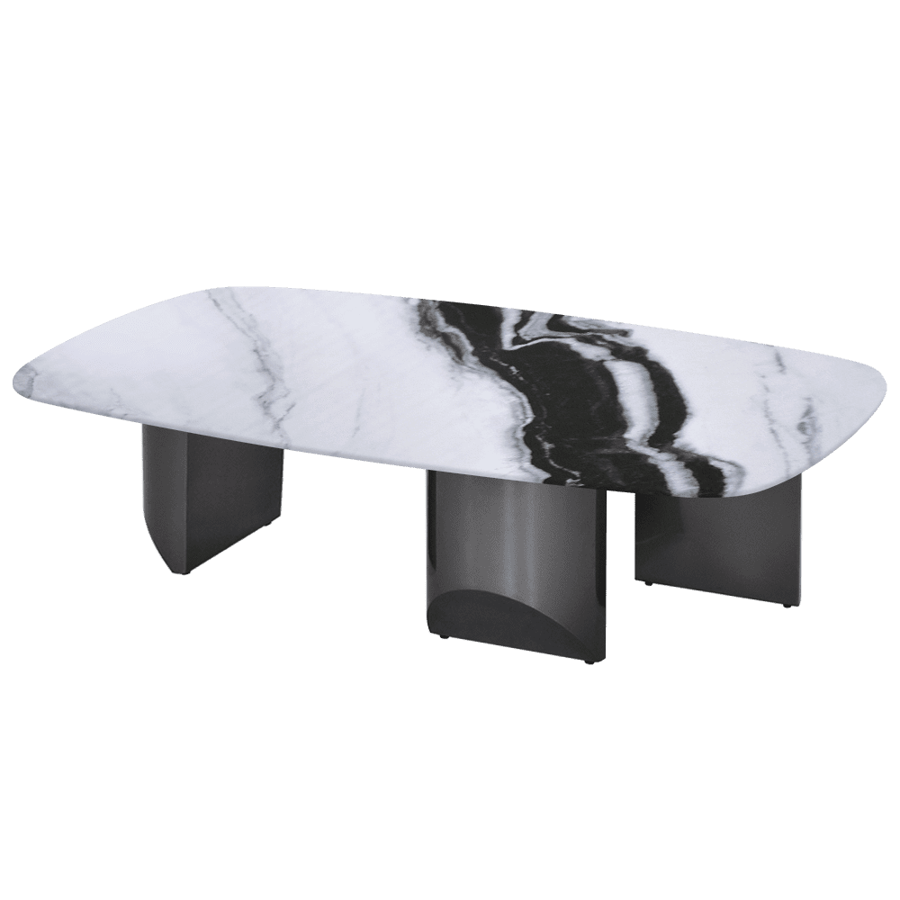 NOA – Mix & Match Marble Coffee Table with Stainless Steel Leg (1400mm x 800mm)