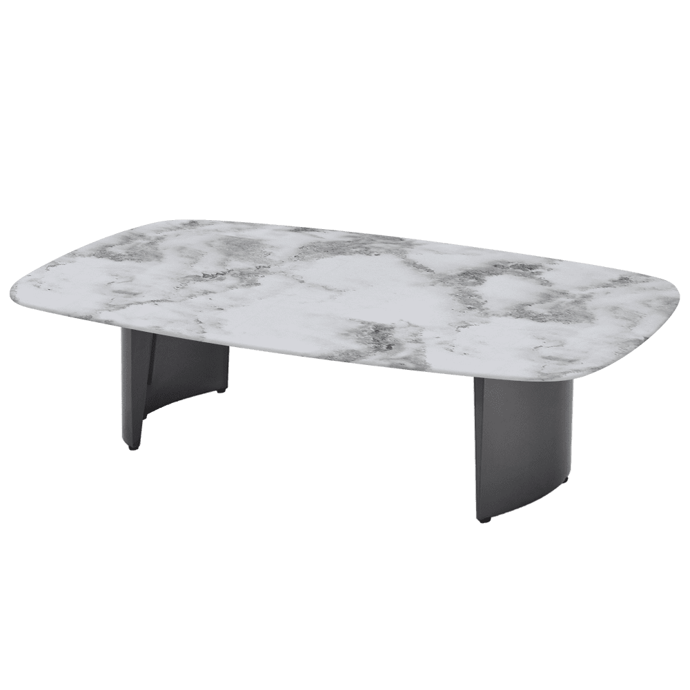 LUA – Mix & Match Marble Coffee Table with Stainless Steel Leg (1.4mx0.8m)