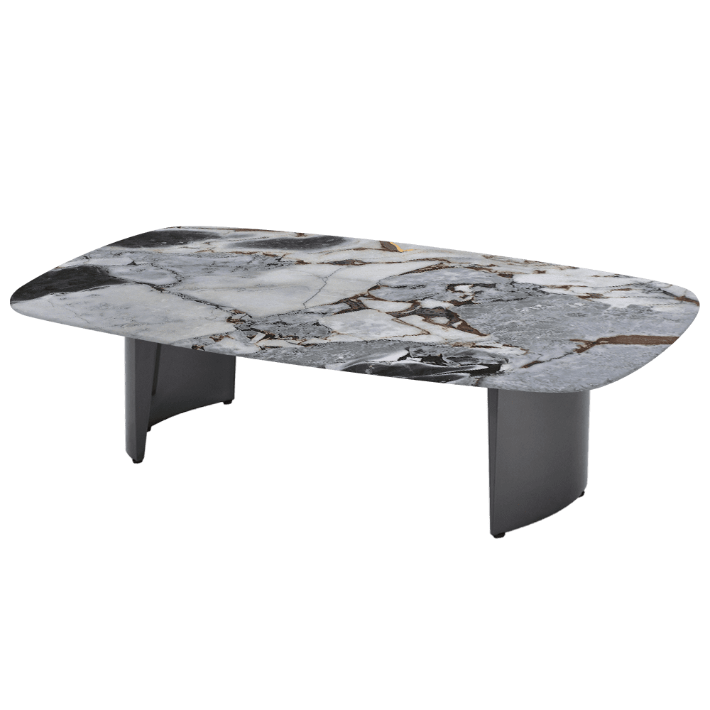 LUA – Mix & Match Marble Coffee Table with Stainless Steel Leg (1400mm x 800mm)