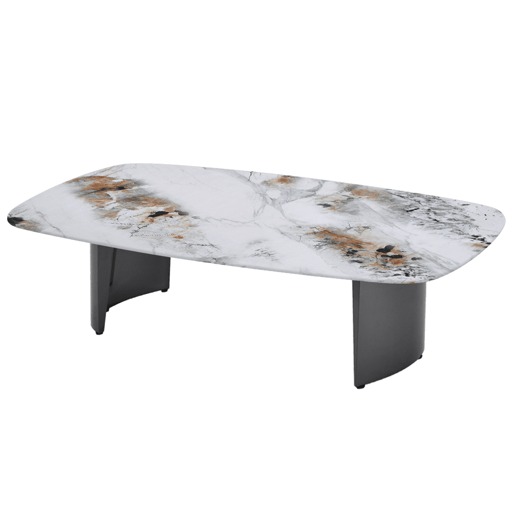 LUA – Mix & Match Marble Coffee Table with Stainless Steel Leg (1400mm x 800mm)