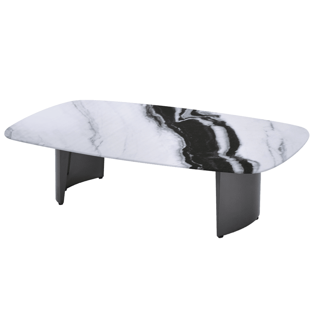 LUA – Mix & Match Marble Coffee Table with Stainless Steel Leg (1400mm x 800mm)