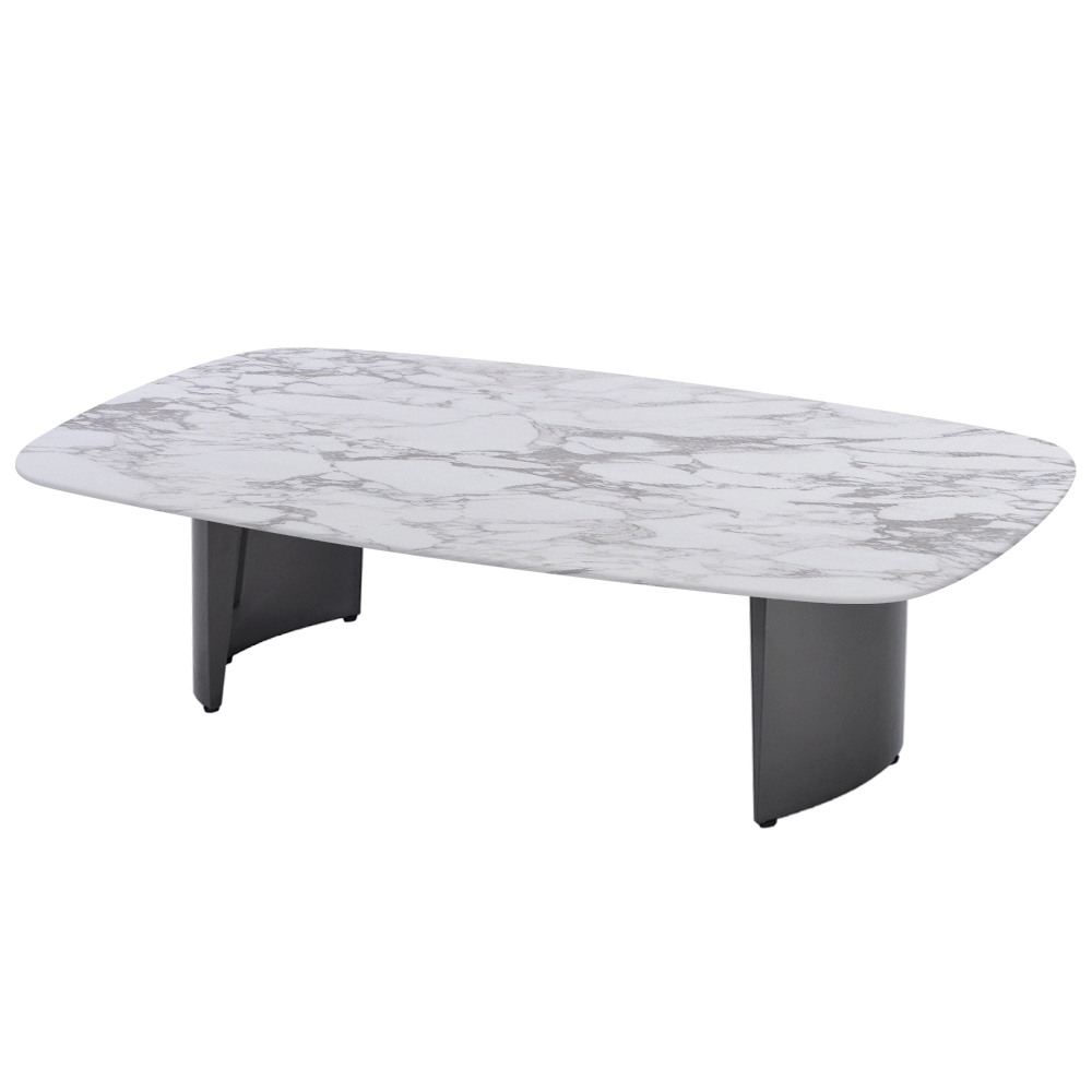 LUA – Mix & Match Marble Coffee Table with Stainless Steel Leg (1400mm x 800mm)