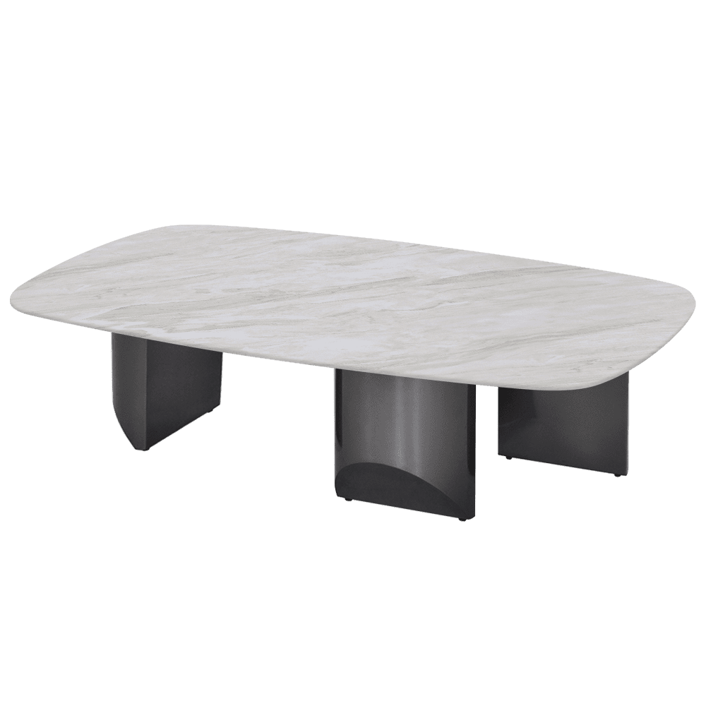 NOA – Mix & Match Marble Coffee Table with Stainless Steel Leg (1.4mx0.8m)