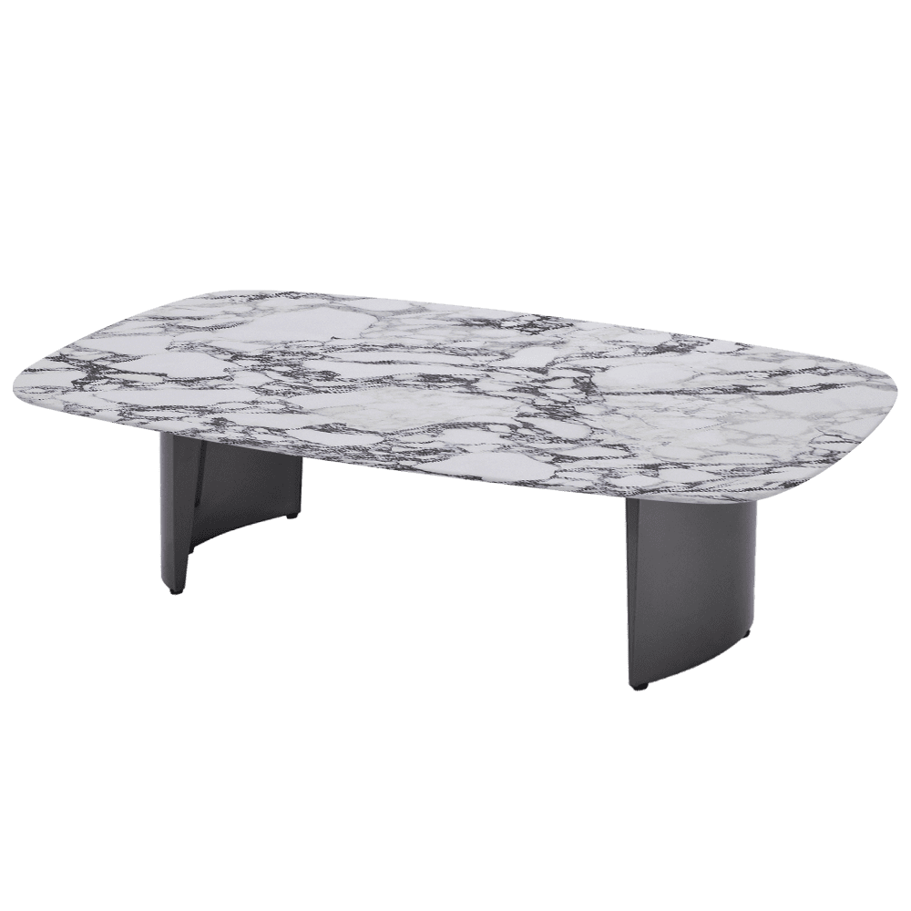 LUA – Mix & Match Marble Coffee Table with Stainless Steel Leg (1400mm x 800mm)