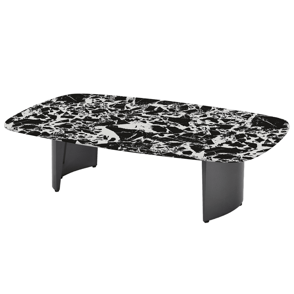 LUA – Mix & Match Marble Coffee Table with Stainless Steel Leg (1400mm x 800mm)