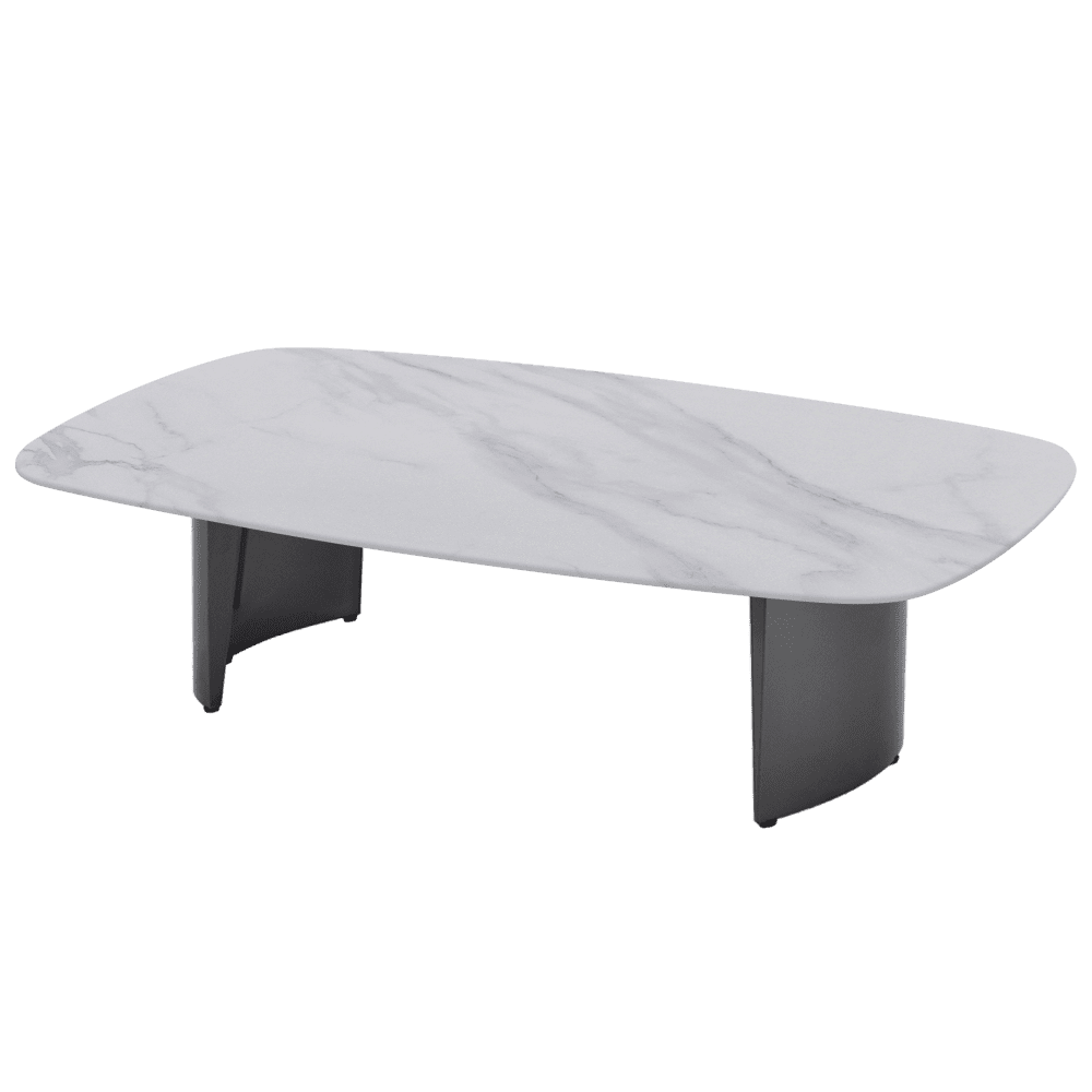 LUA – Mix & Match Marble Coffee Table with Stainless Steel Leg (1400mm x 800mm)