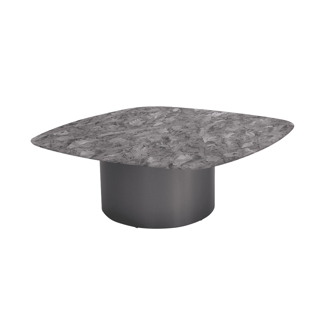 YUNA – Mix & Match Marble Coffee Table with Stainless Steel Leg (1000mm x 1000mm)