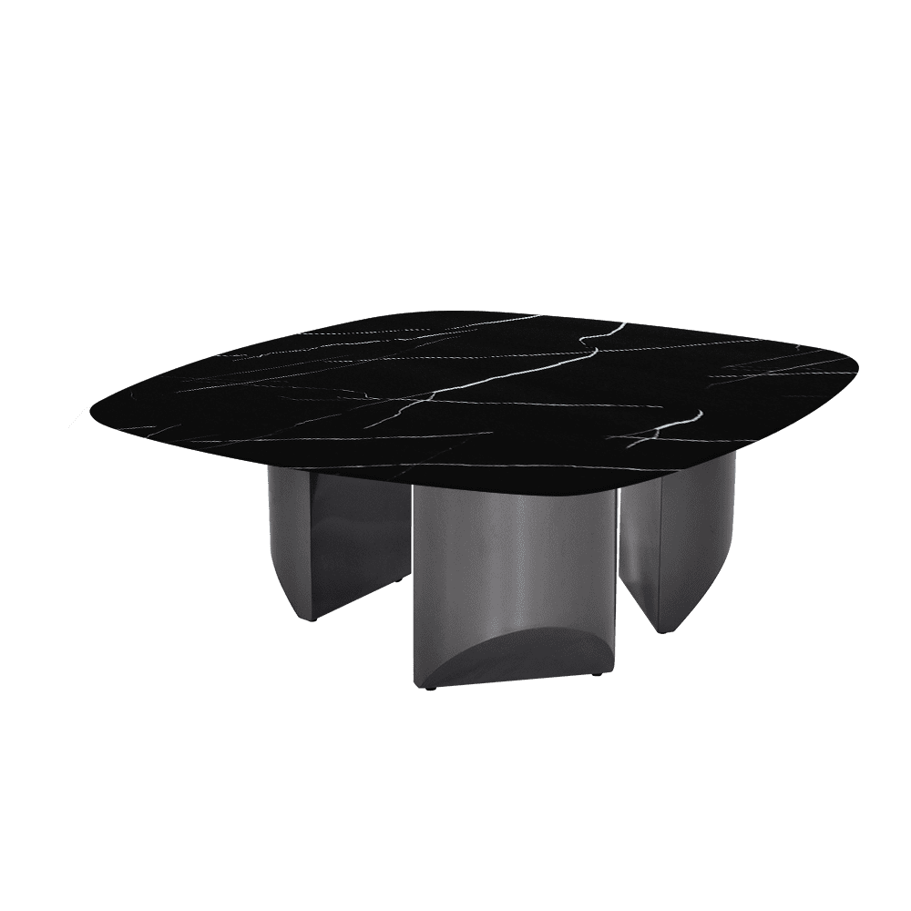 NOA – Mix & Match Marble Coffee Table with Stainless Steel Leg (1000mmx1000mm)