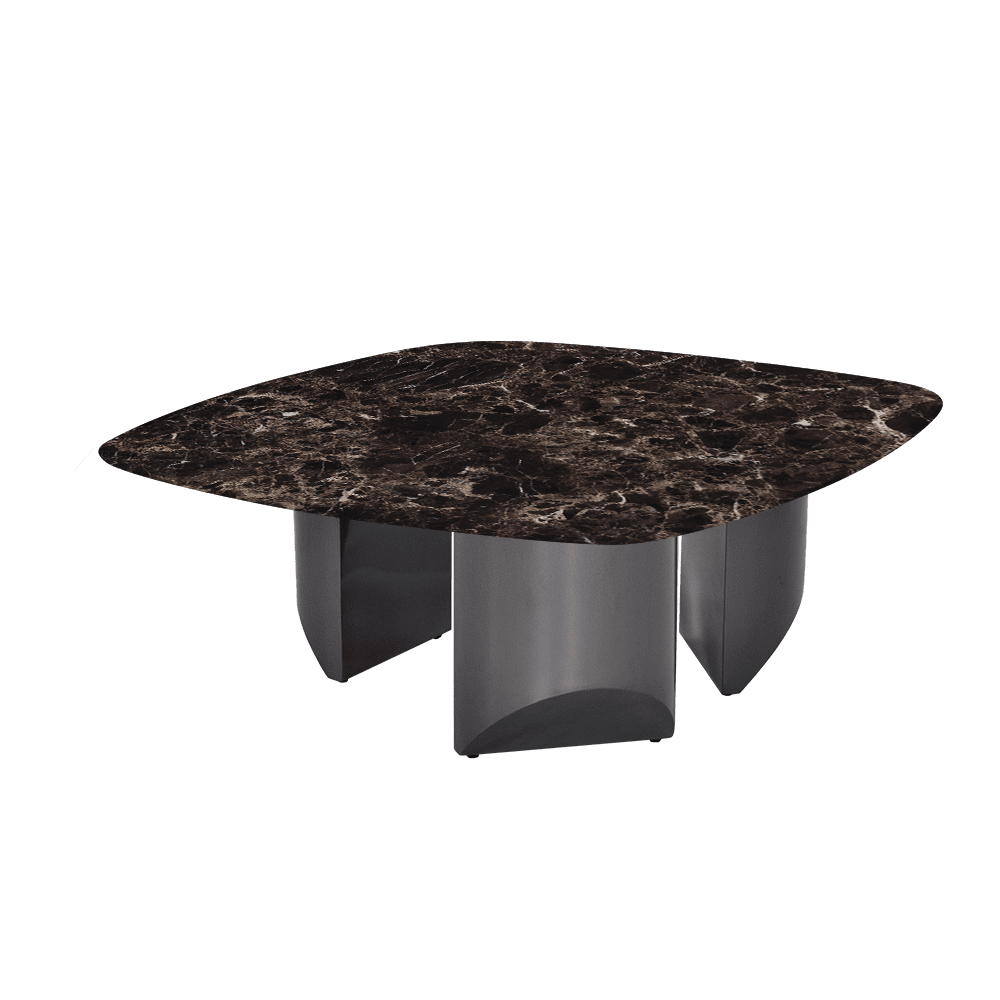 NOA – Mix & Match Marble Coffee Table with Stainless Steel Leg (1000mmx1000mm)