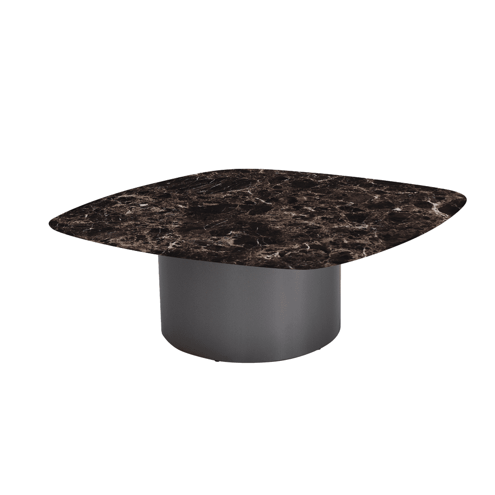 YUNA – Mix & Match Marble Coffee Table with Stainless Steel Leg (1000mm x 1000mm)