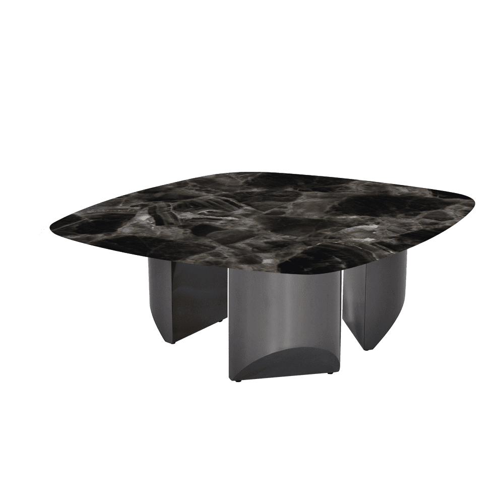 NOA – Mix & Match Marble Coffee Table with Stainless Steel Leg (1000mmx1000mm)