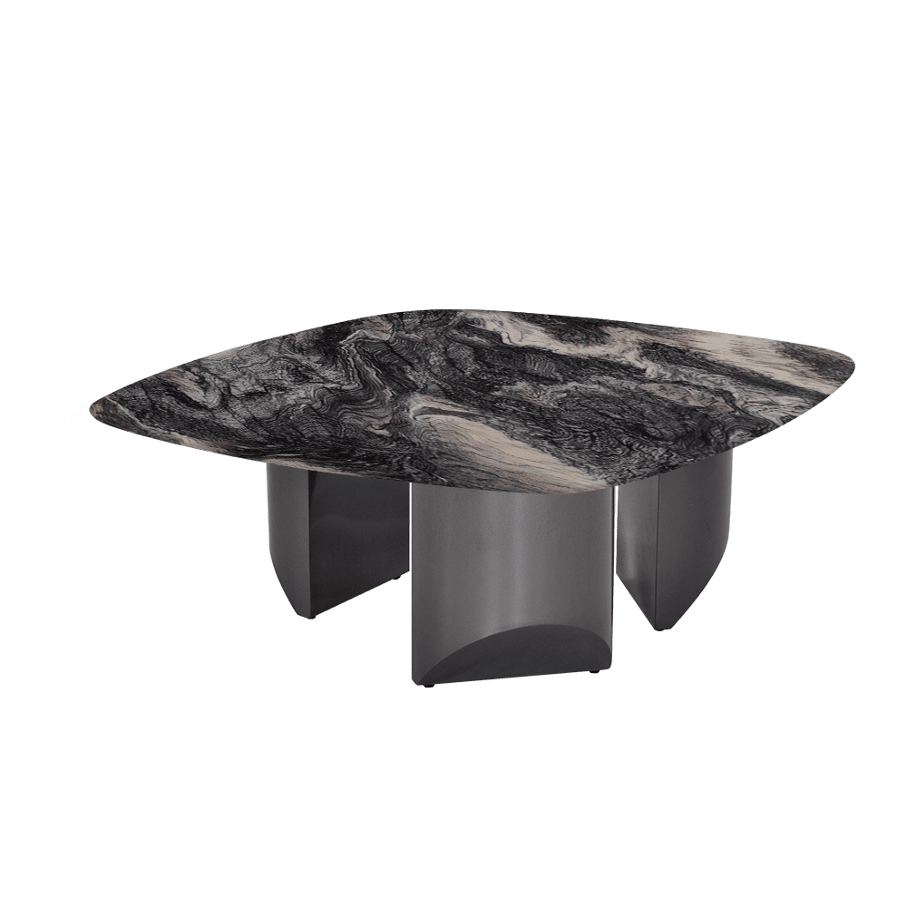 NOA – Mix & Match Marble Coffee Table with Stainless Steel Leg (1000mmx1000mm)