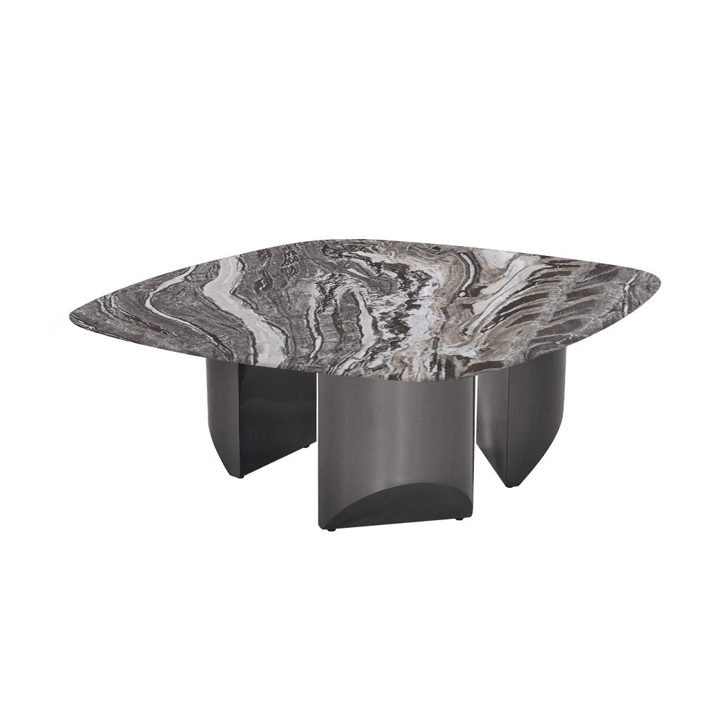 NOA – Mix & Match Marble Coffee Table with Stainless Steel Leg (1000mmx1000mm)