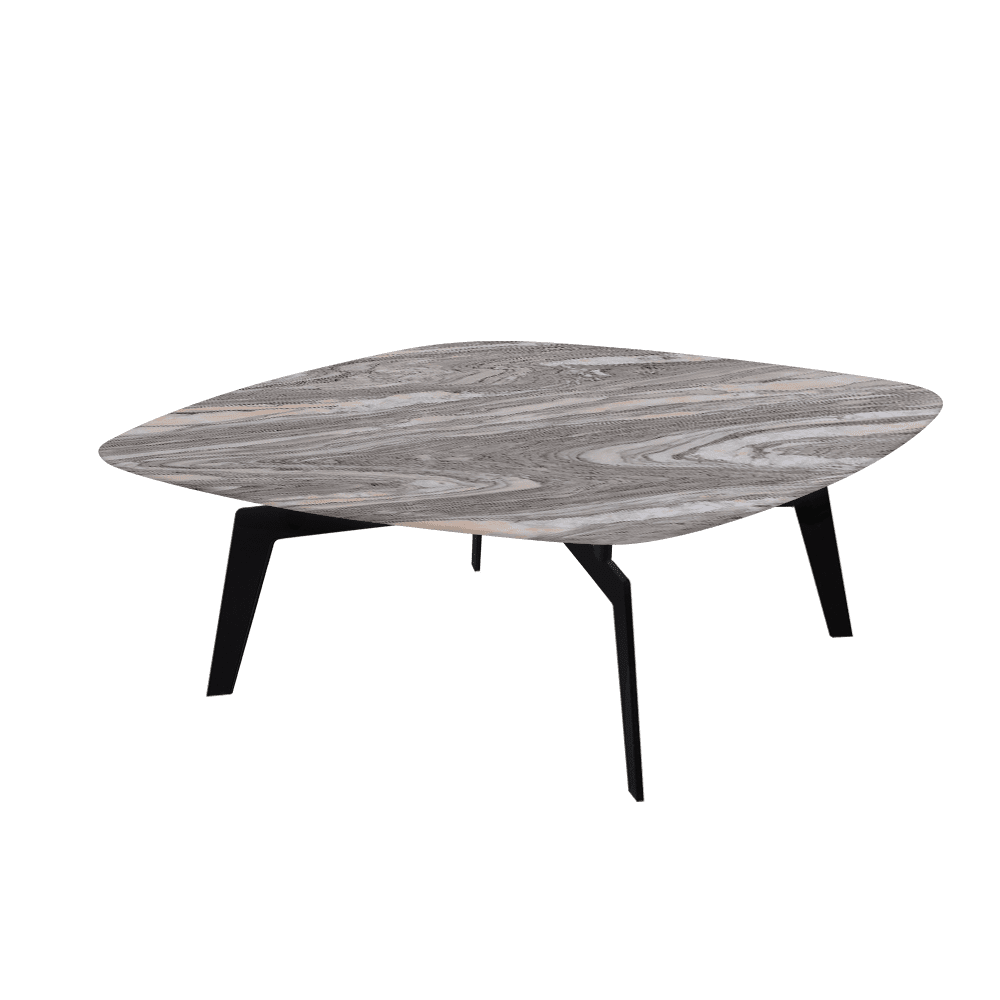 SELENA – Mix & Match Marble Coffee Table with Black Metal Leg