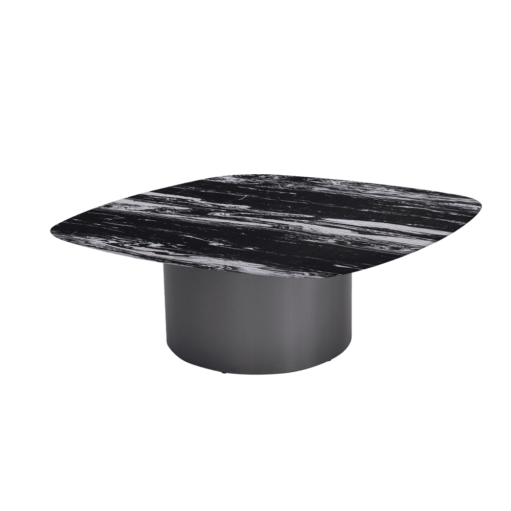 YUNA – Mix & Match Marble Coffee Table with Stainless Steel Leg (1000mm x 1000mm)
