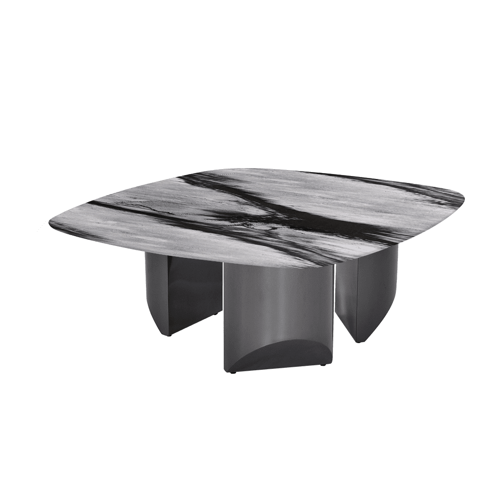 NOA – Mix & Match Marble Coffee Table with Stainless Steel Leg (1000mmx1000mm)