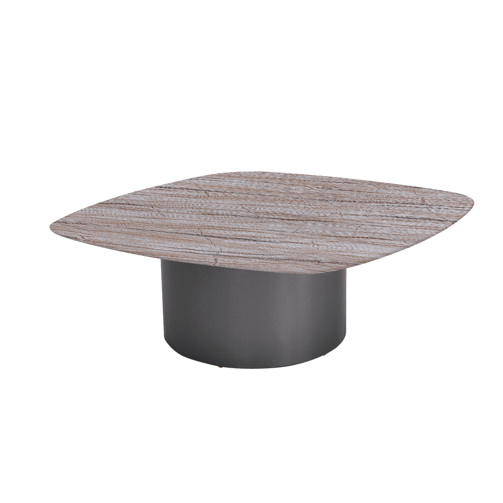 YUNA – Mix & Match Marble Coffee Table with Stainless Steel Leg (1000mm x 1000mm)
