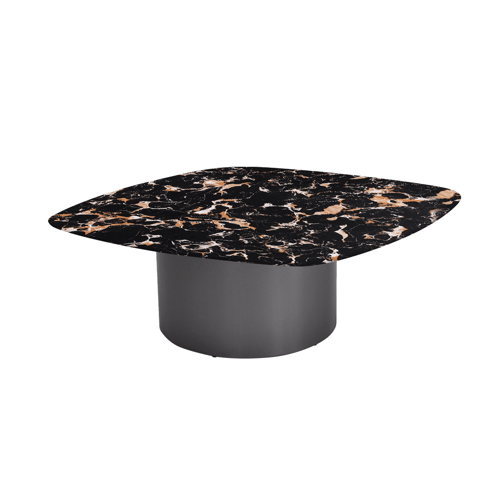 YUNA – Mix & Match Marble Coffee Table with Stainless Steel Leg (1000mm x 1000mm)