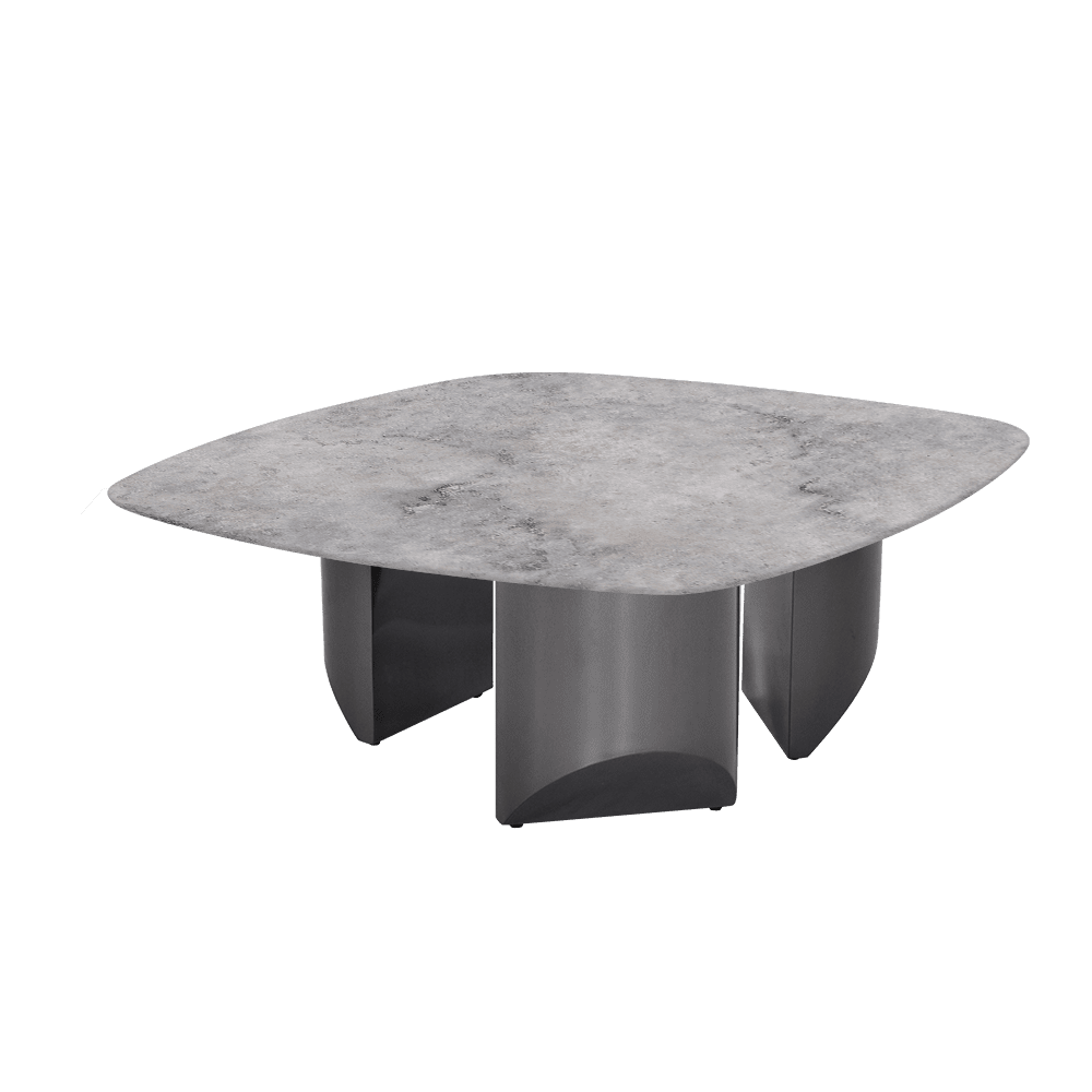 NOA – Mix & Match Marble Coffee Table with Stainless Steel Leg (1000mmx1000mm)