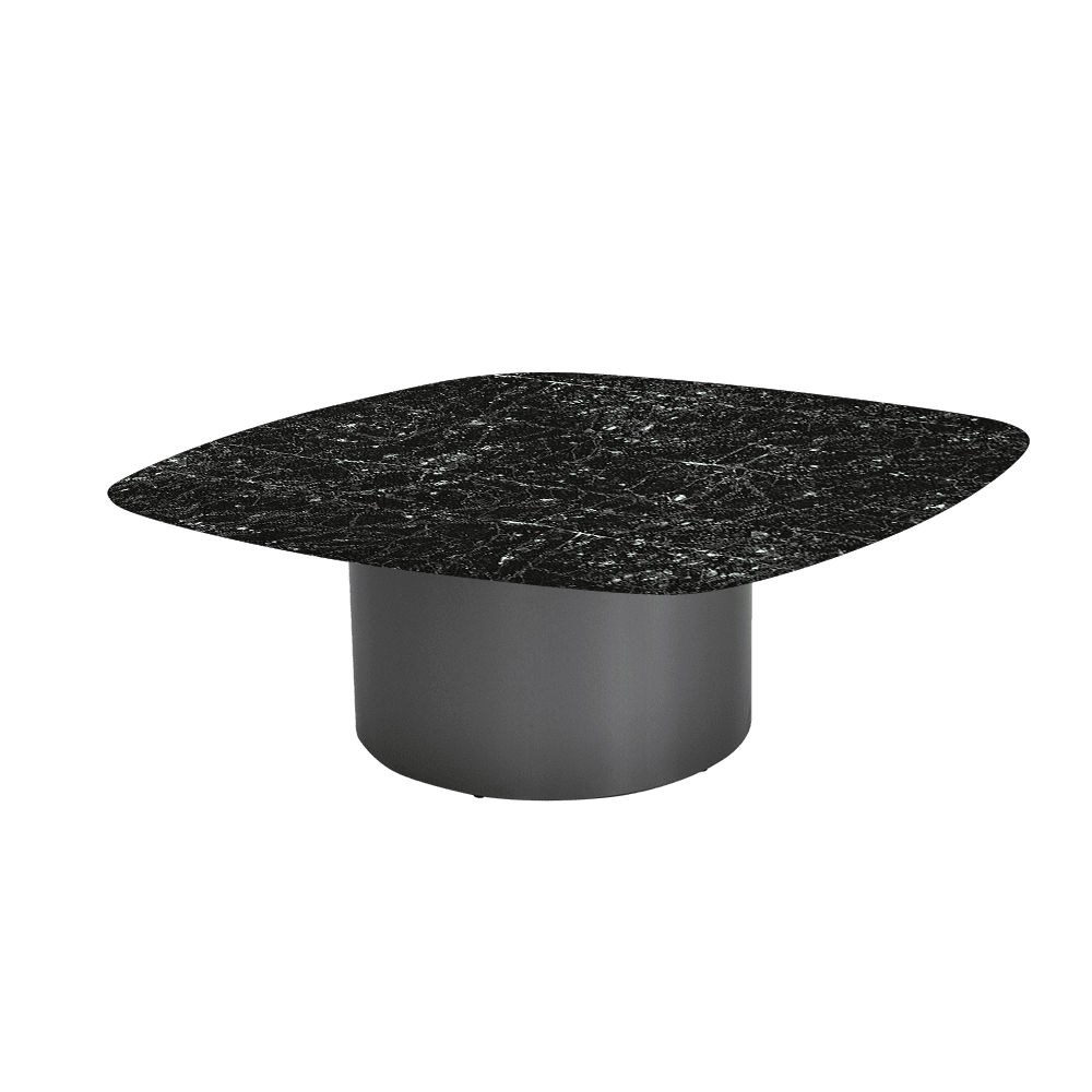 YUNA – Mix & Match Marble Coffee Table with Stainless Steel Leg (1000mm x 1000mm)