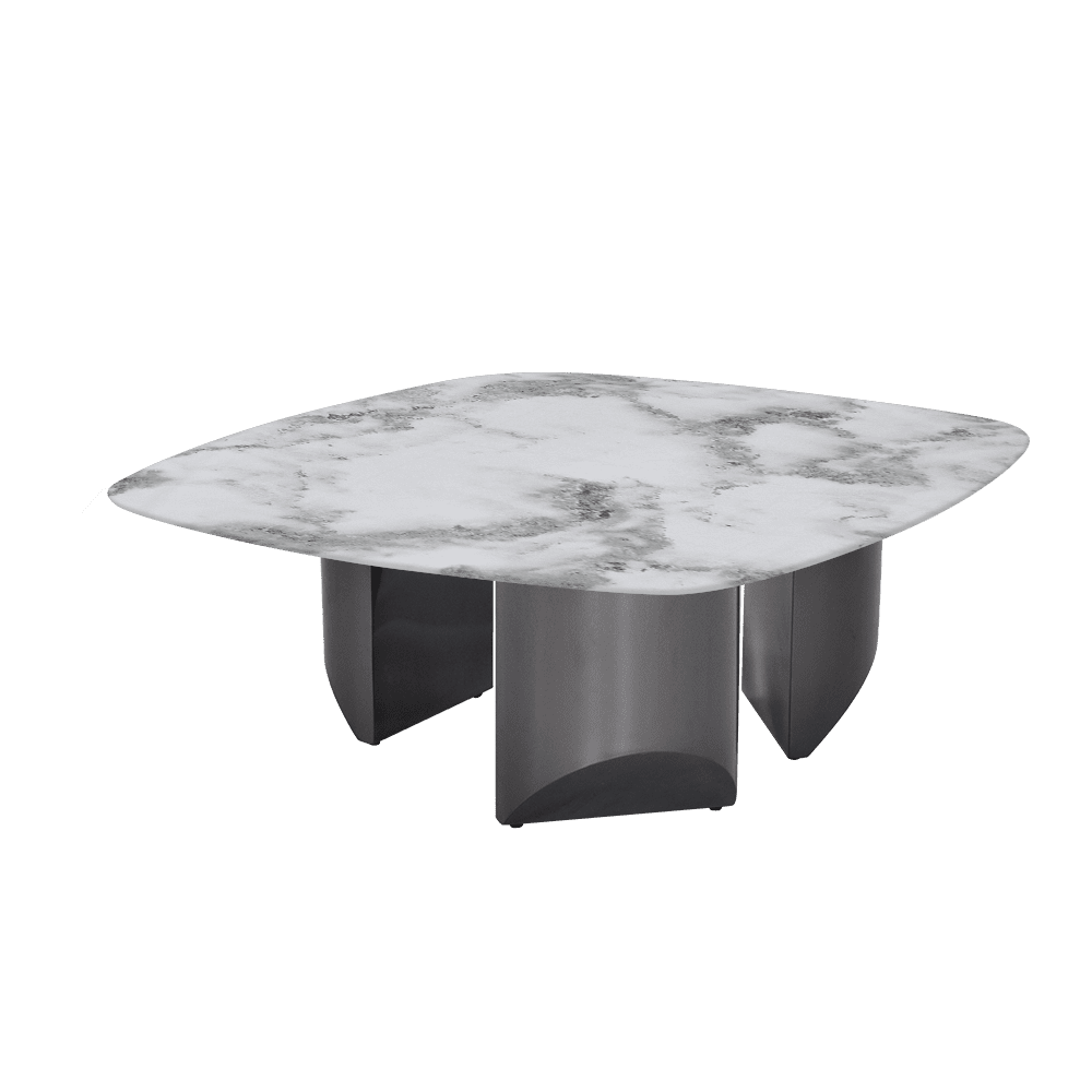 NOA – Mix & Match Marble Coffee Table with Stainless Steel Leg (1000mmx1000mm)