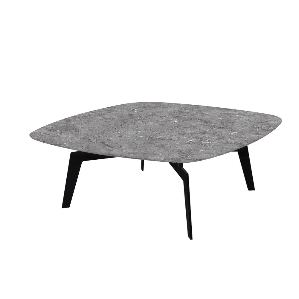 SELENA – Mix & Match Marble Coffee Table with Black Metal Leg