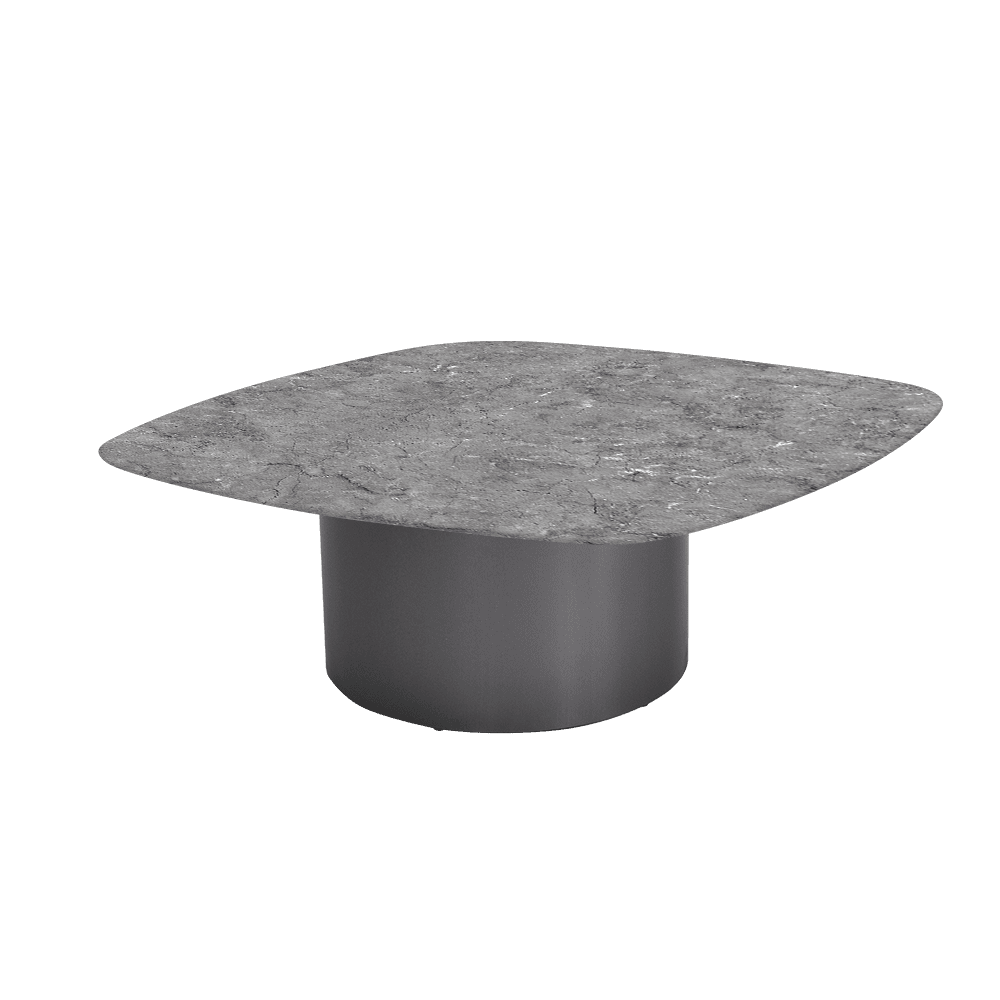 YUNA – Mix & Match Marble Coffee Table with Stainless Steel Leg (1000mm x 1000mm)