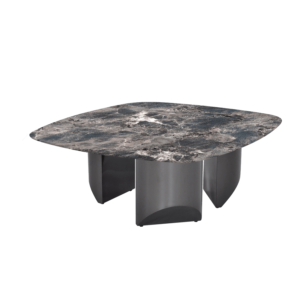 NOA – Mix & Match Marble Coffee Table with Stainless Steel Leg (1000mmx1000mm)