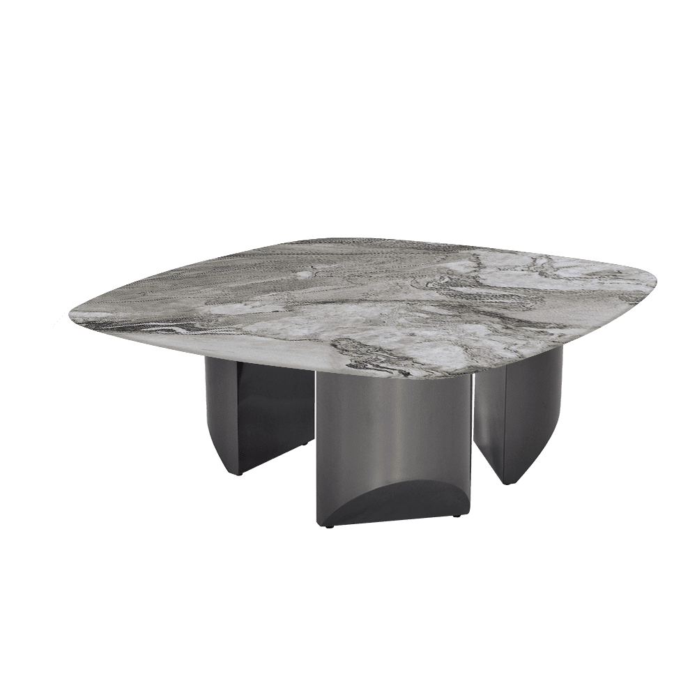 NOA – Mix & Match Marble Coffee Table with Stainless Steel Leg (1000mmx1000mm)