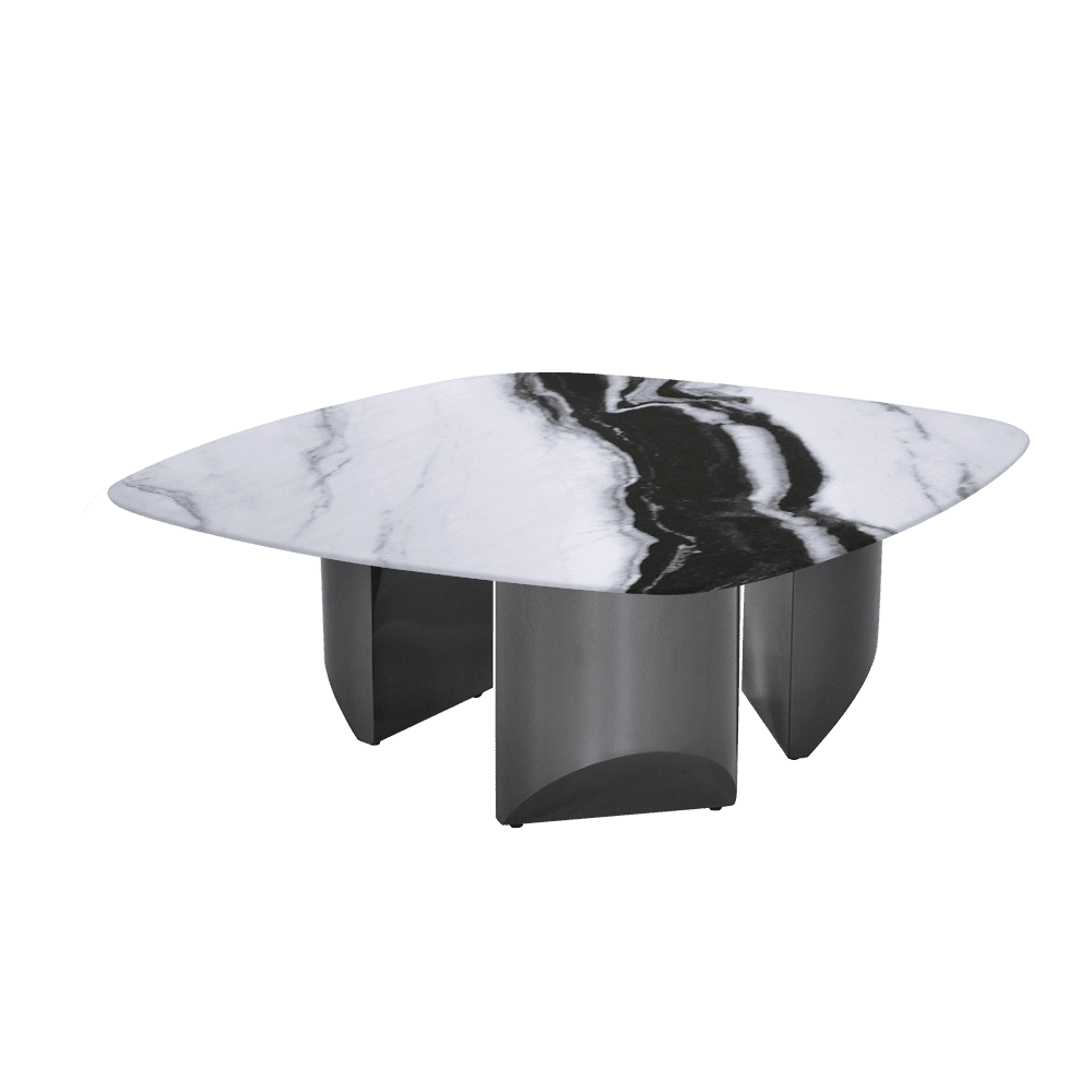 NOA – Mix & Match Marble Coffee Table with Stainless Steel Leg (1000mmx1000mm)
