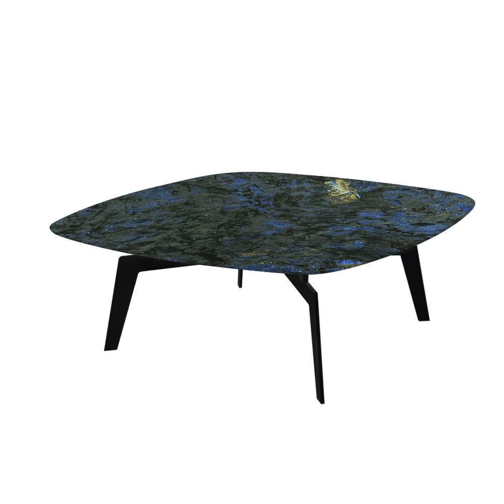 SELENA – Mix & Match Marble Coffee Table with Black Metal Leg