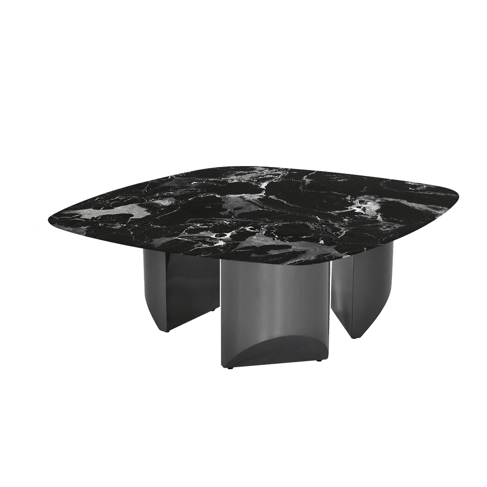 NOA – Mix & Match Marble Coffee Table with Stainless Steel Leg (1.0mx1.0m)