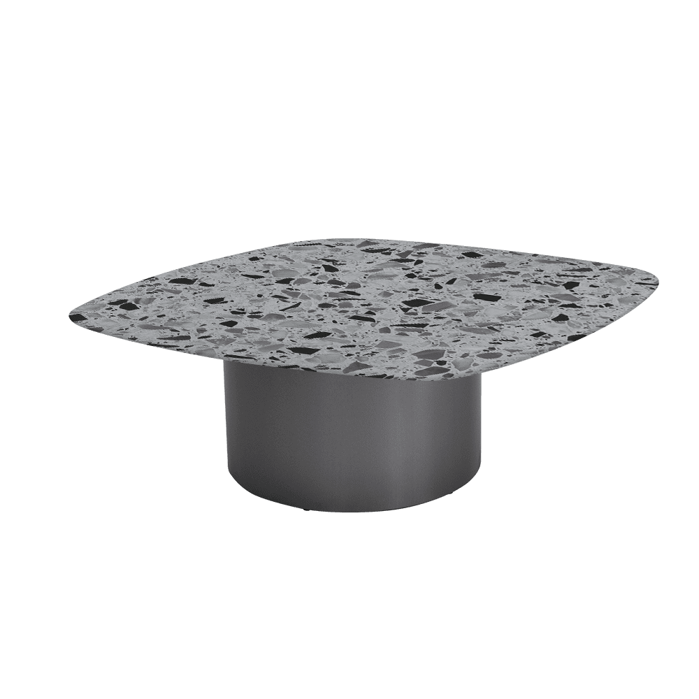 YUNA – Mix & Match Marble Coffee Table with Stainless Steel Leg (1000mm x 1000mm)