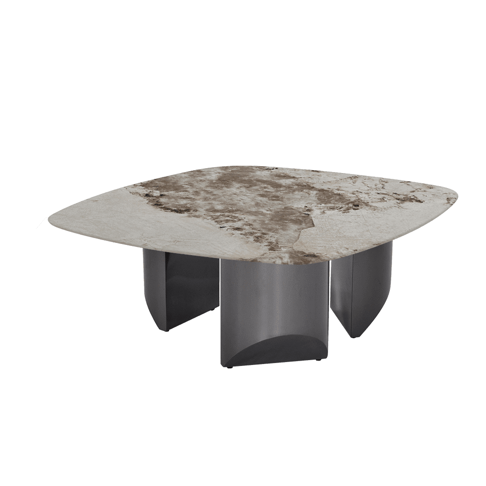 NOA – Mix & Match Marble Coffee Table with Stainless Steel Leg (1000mmx1000mm)