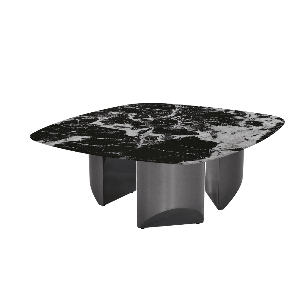 NOA – Mix & Match Marble Coffee Table with Stainless Steel Leg (1000mmx1000mm)