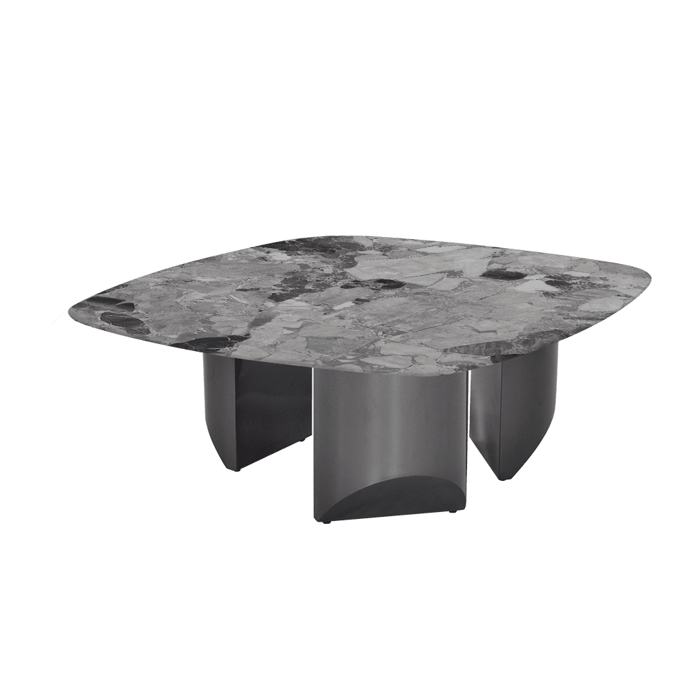 NOA – Mix & Match Marble Coffee Table with Stainless Steel Leg (1000mmx1000mm)