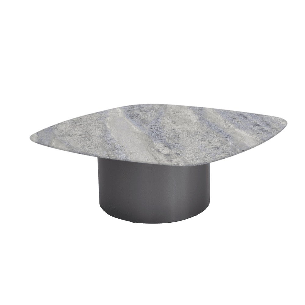YUNA – Mix & Match Marble Coffee Table with Stainless Steel Leg (1000mm x 1000mm)