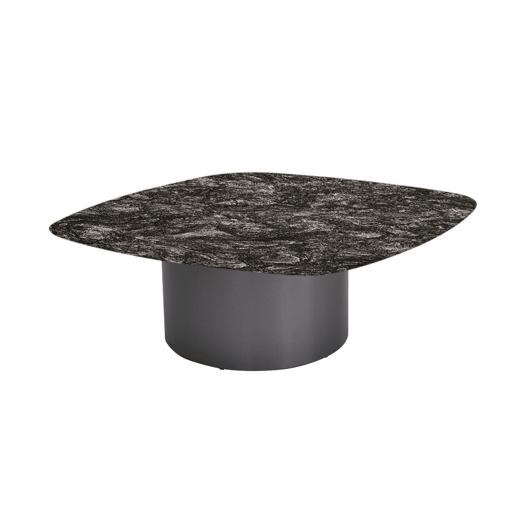 YUNA – Mix & Match Marble Coffee Table with Stainless Steel Leg (1000mm x 1000mm)